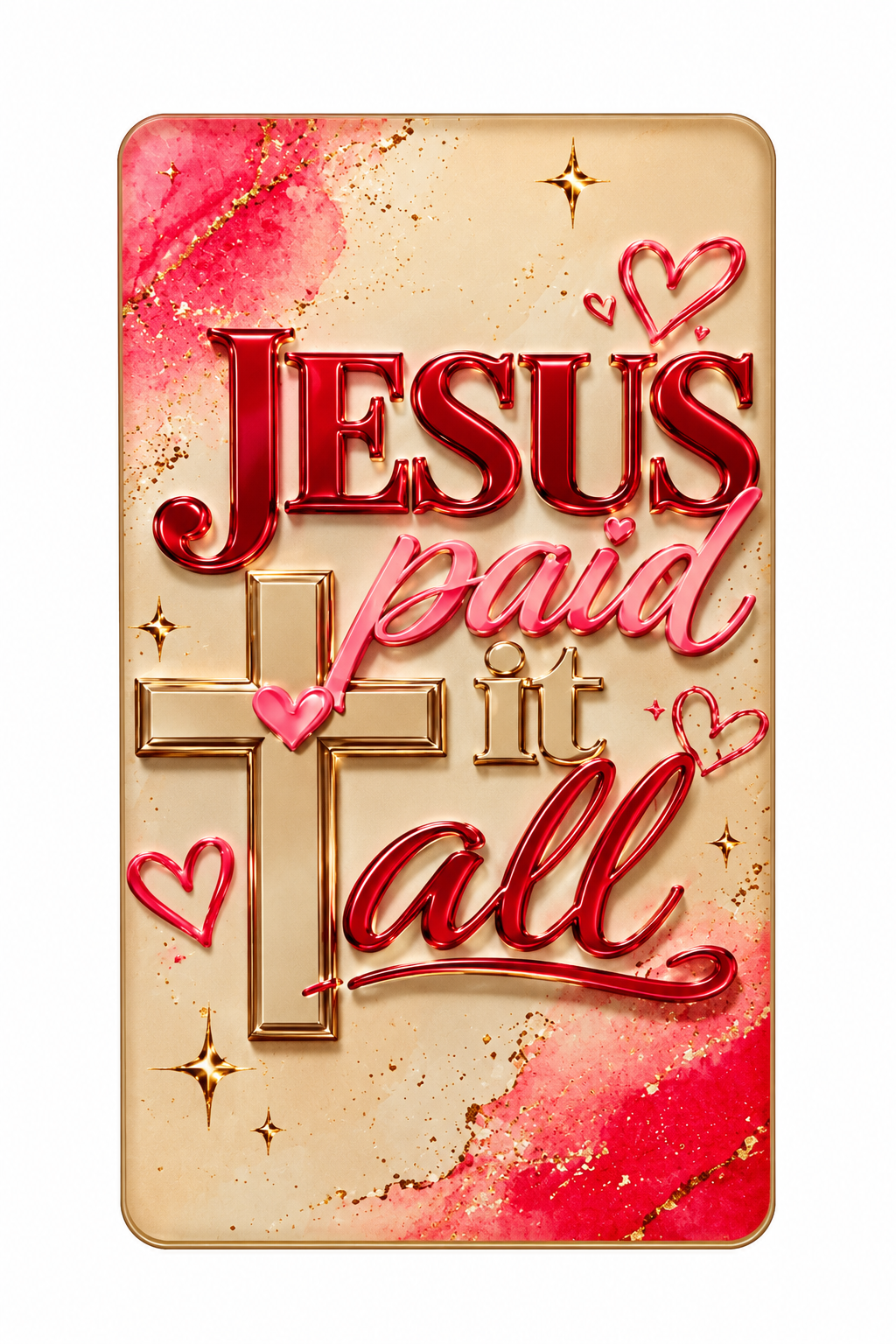 Jesus Paid it All Lash Tile 💛