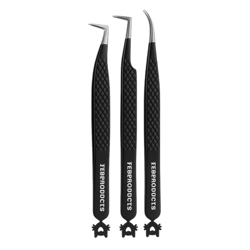 BLACK KITTY FIBER TIP TWEEZERS π€