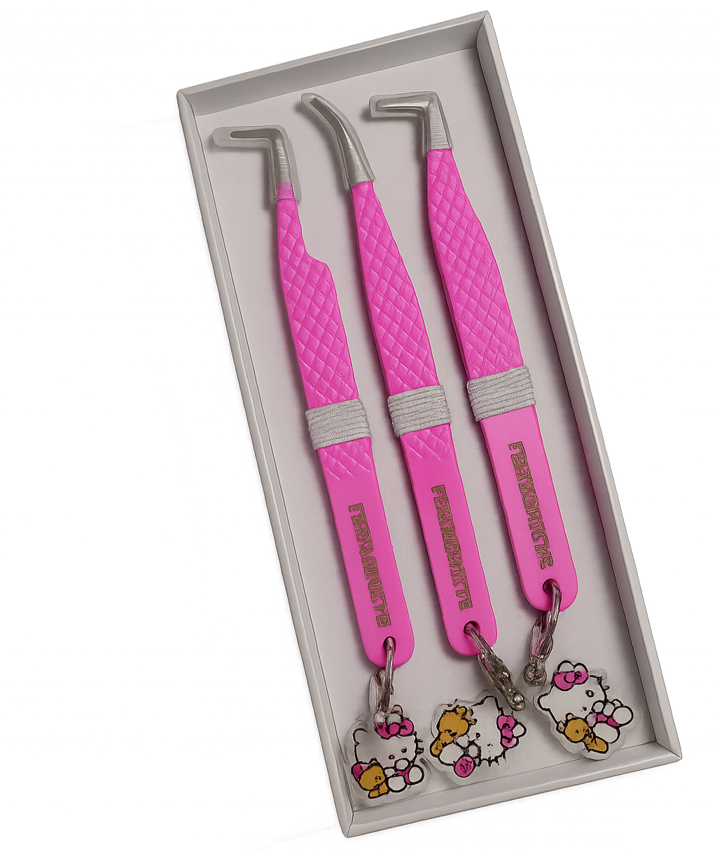 HELLO KITTY CHARM FIBER TIP TWEEZERS π