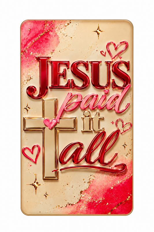Jesus Paid it All Lash Tile 💛