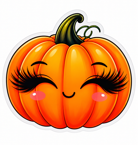 Peachy Pumpkin Lash Tile 🎃