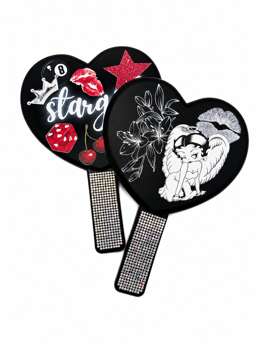 GLAM GRAPHIC HEART MIRRORS
