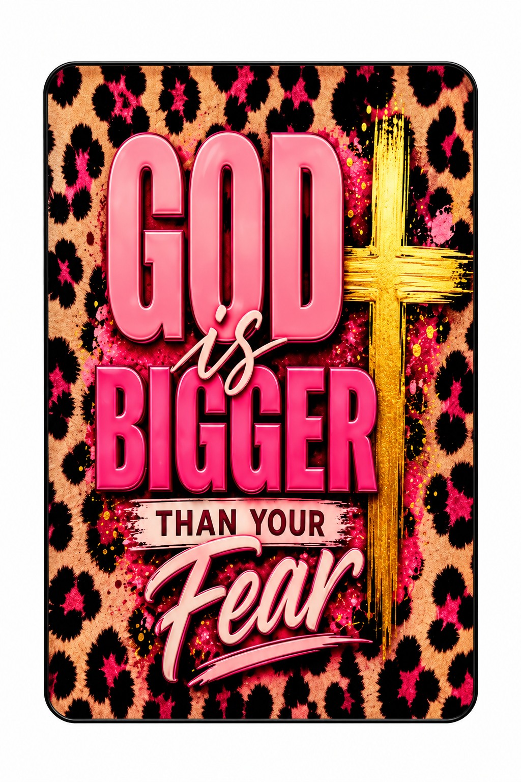 God is Bigger than your Fear Tile✨