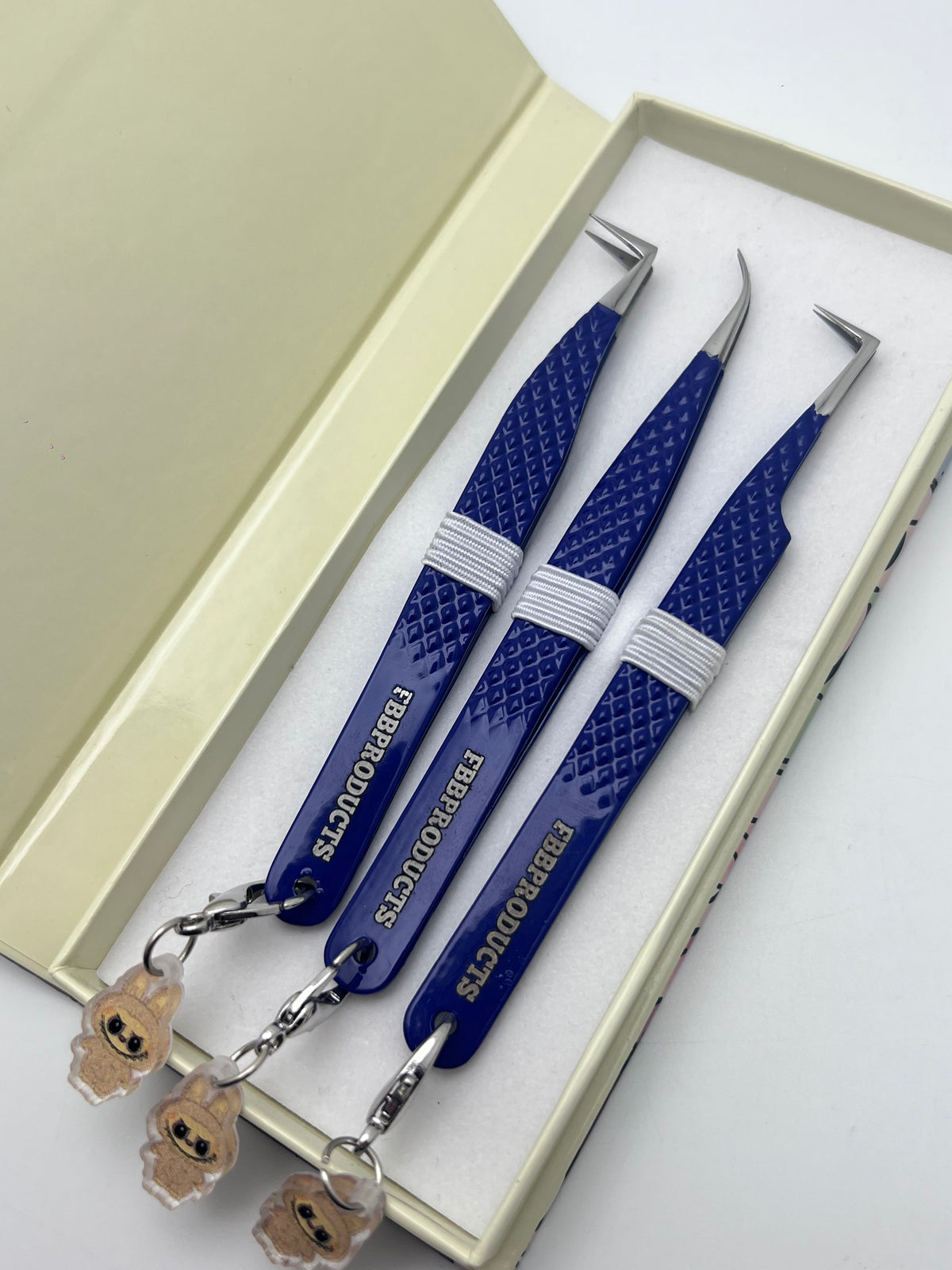 LA BU FIBER TIP TWEEZER SET 💙