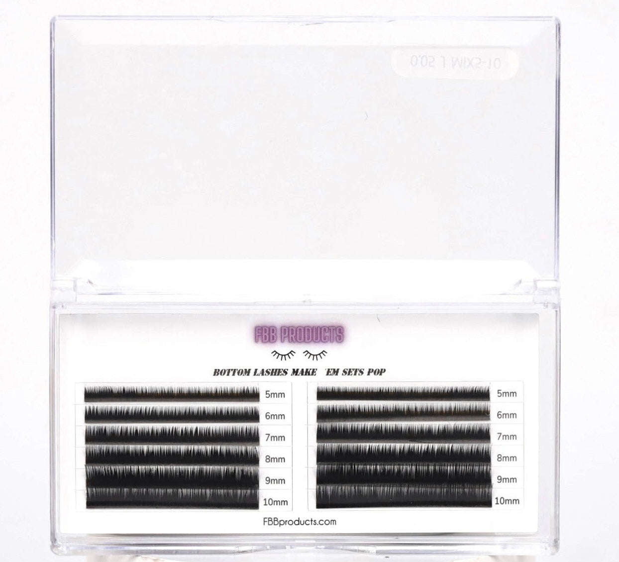 Bottom Lashes Menu BOTTOM LASHES (12 ROWS) – FBB PRODUCTS
