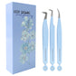BABY BLUE FLOWER FIBER TIP TWEEZERS 🩵