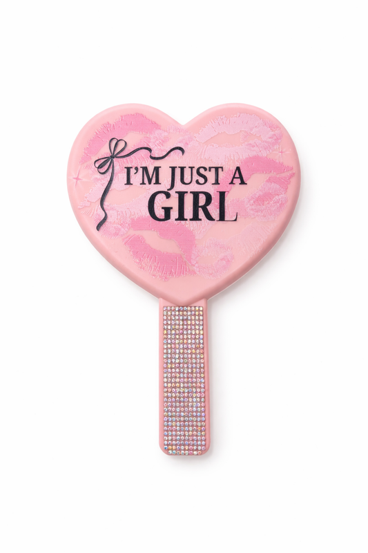 IM JUST A GIRL HANDHELD MIRROR💋🎀